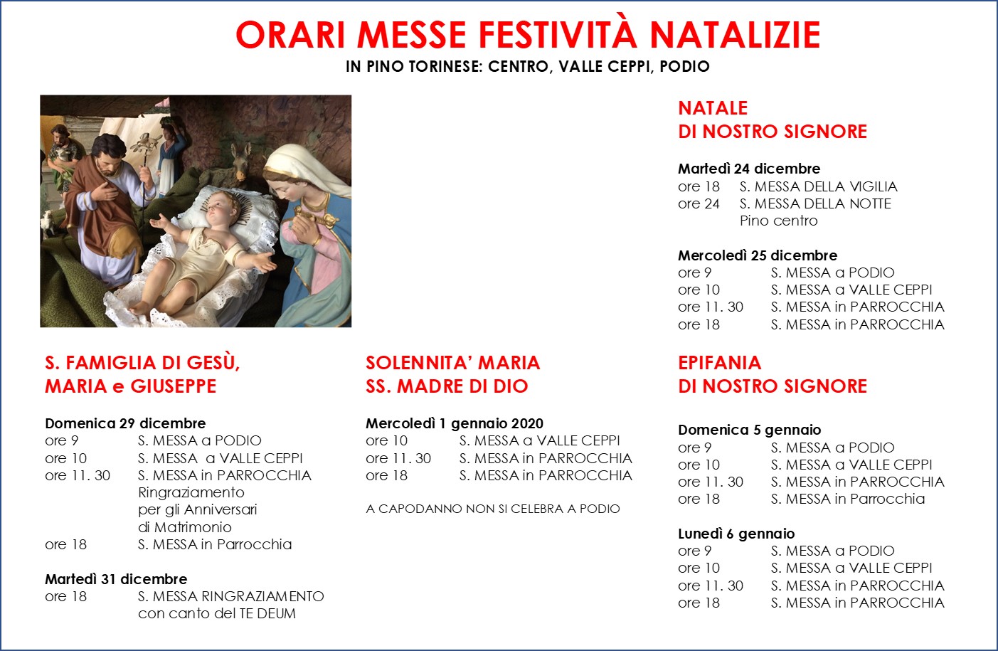 20191203 Pino SS Annunziata Orari Natale 2019