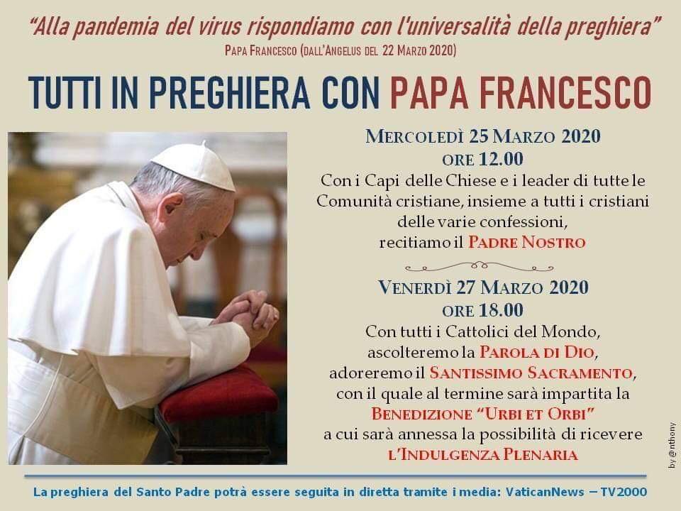 20200325 Pino SS Annunziata preghiera con papa Francesco